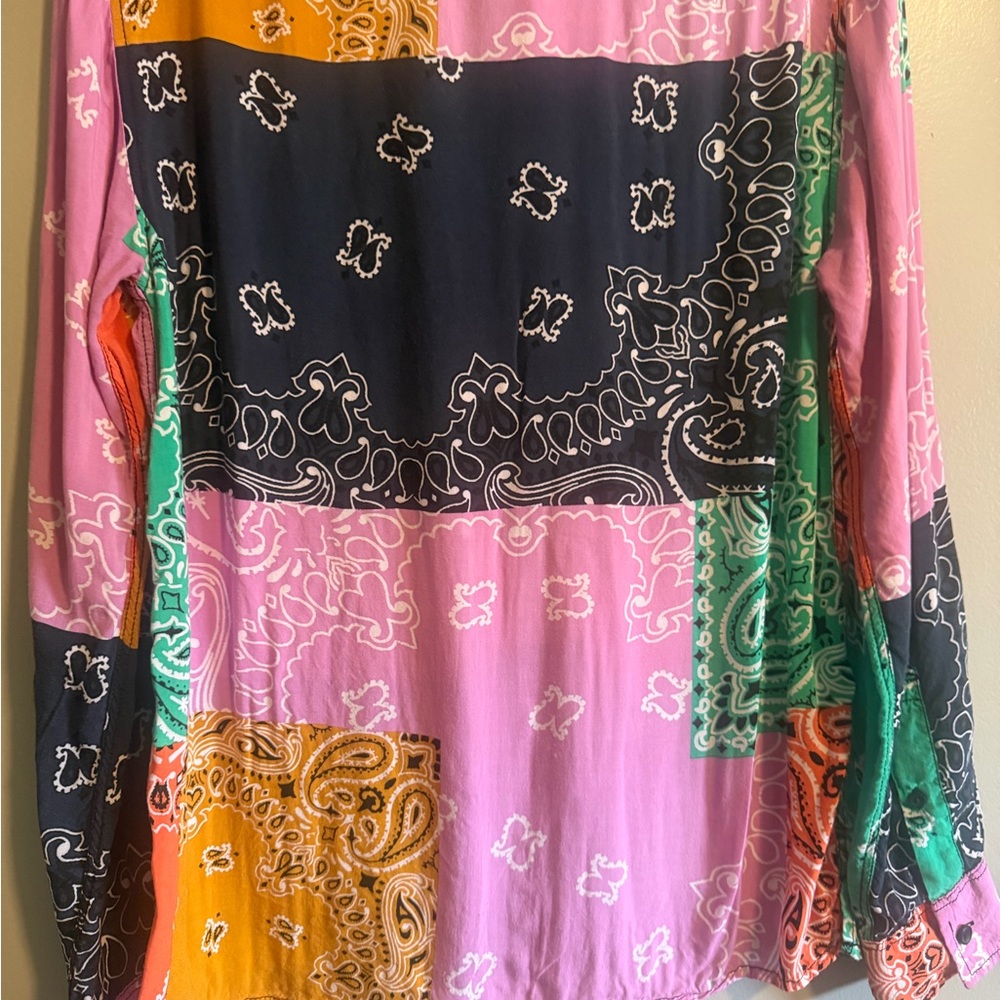 Sun + Stone Multicolor Patchwork Paisley Bandana … - image 10